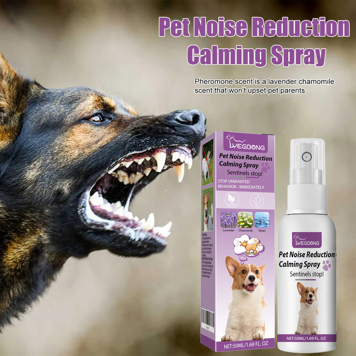 Calming Spray for Pets - Stress & Noise Anxiety Relief