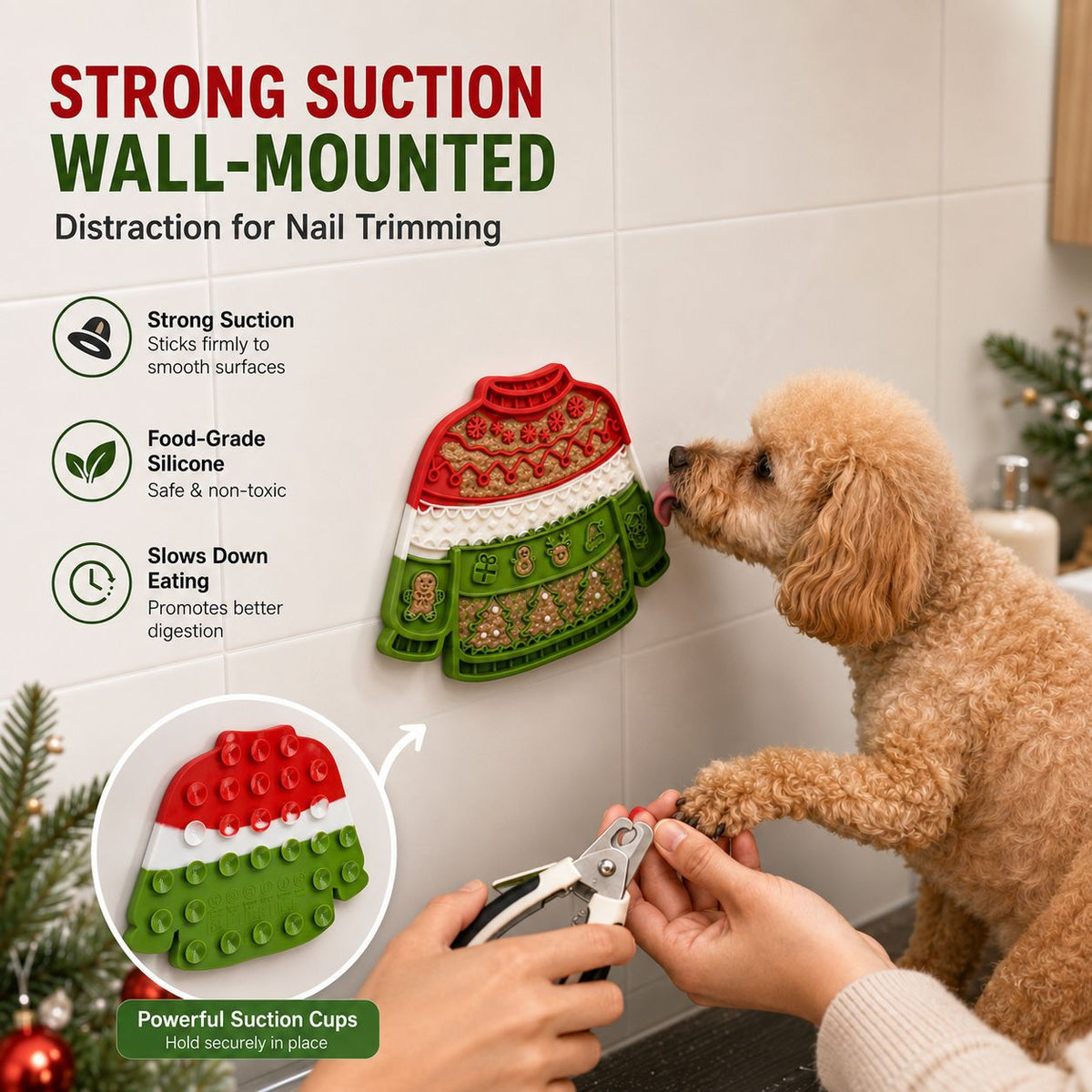 Silicone Slow-Feeding Licking Mat - Calming Enrichment Pad for Pets