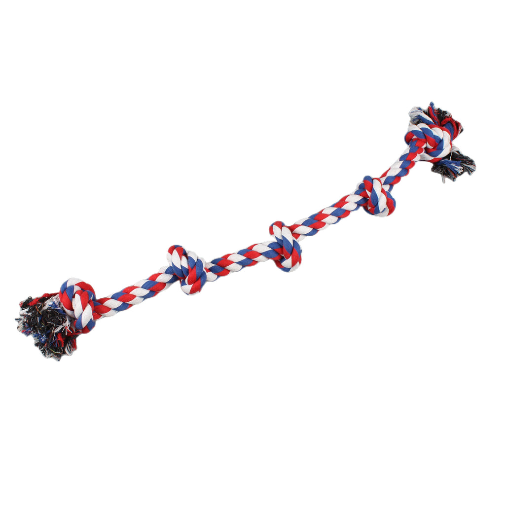 Five-Knot Cotton Rope Chew Toy for Large Dogs