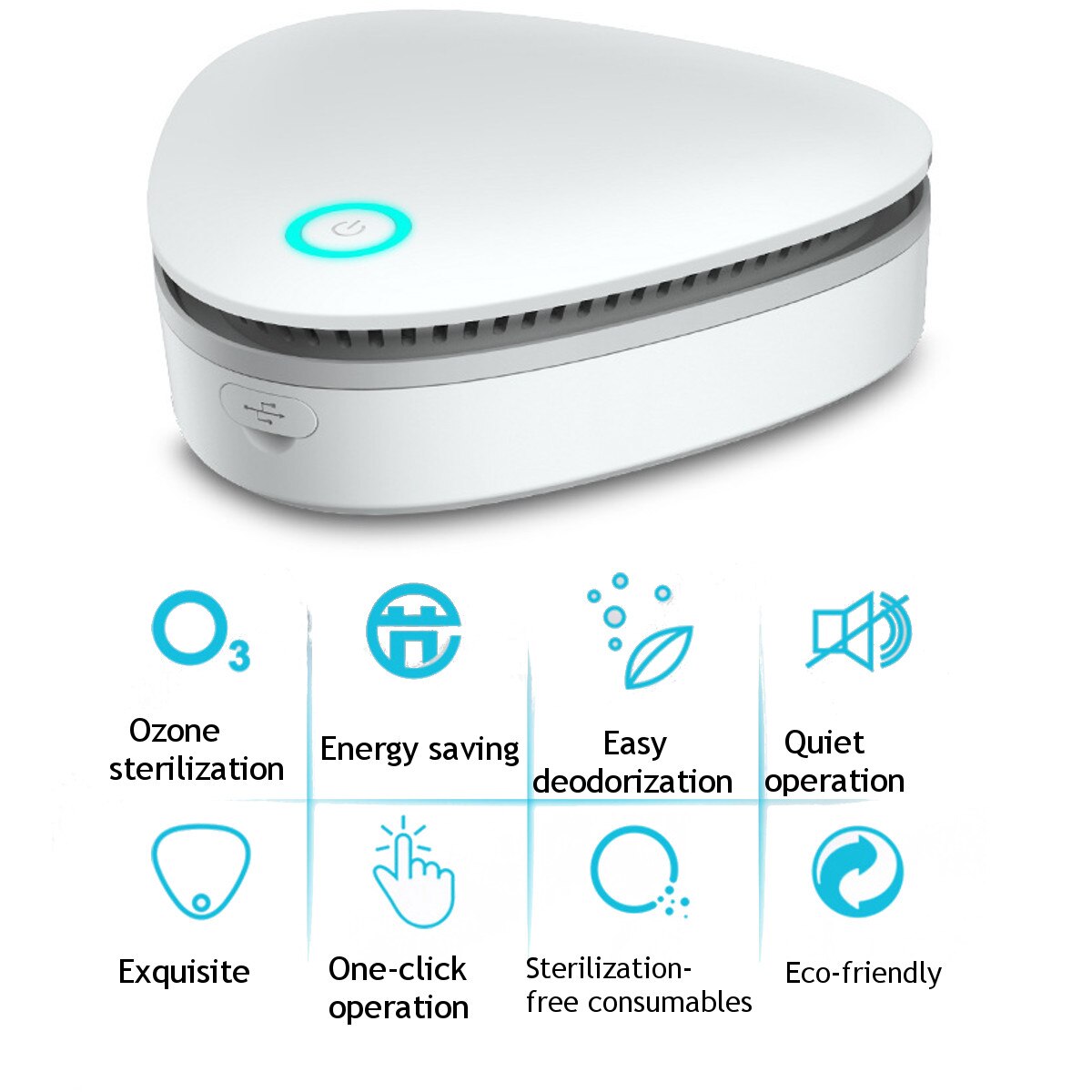 Portable USB Mini Air Purifier & Odor Eliminator for Pet Spaces