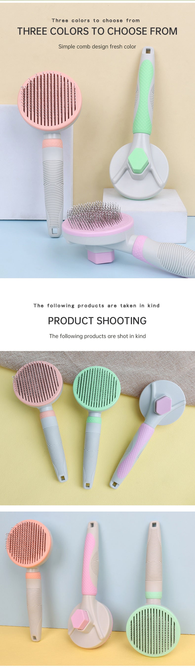 Self-Cleaning Slicker Brush for Dogs & Cats