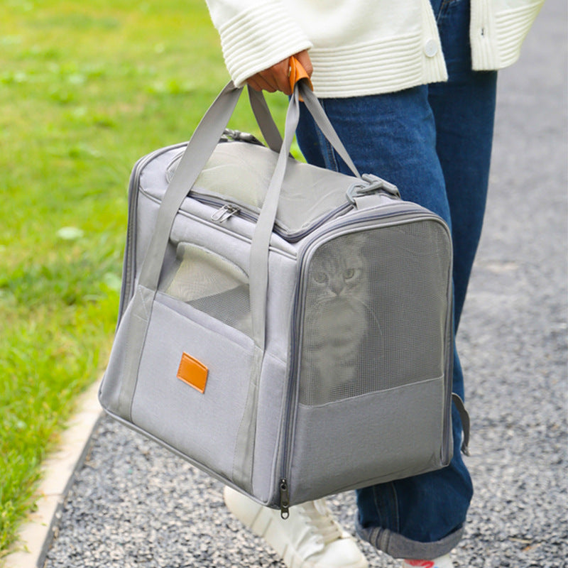 Foldable Cat & Small Dog Travel Backpack - Breathable Pet Carrier