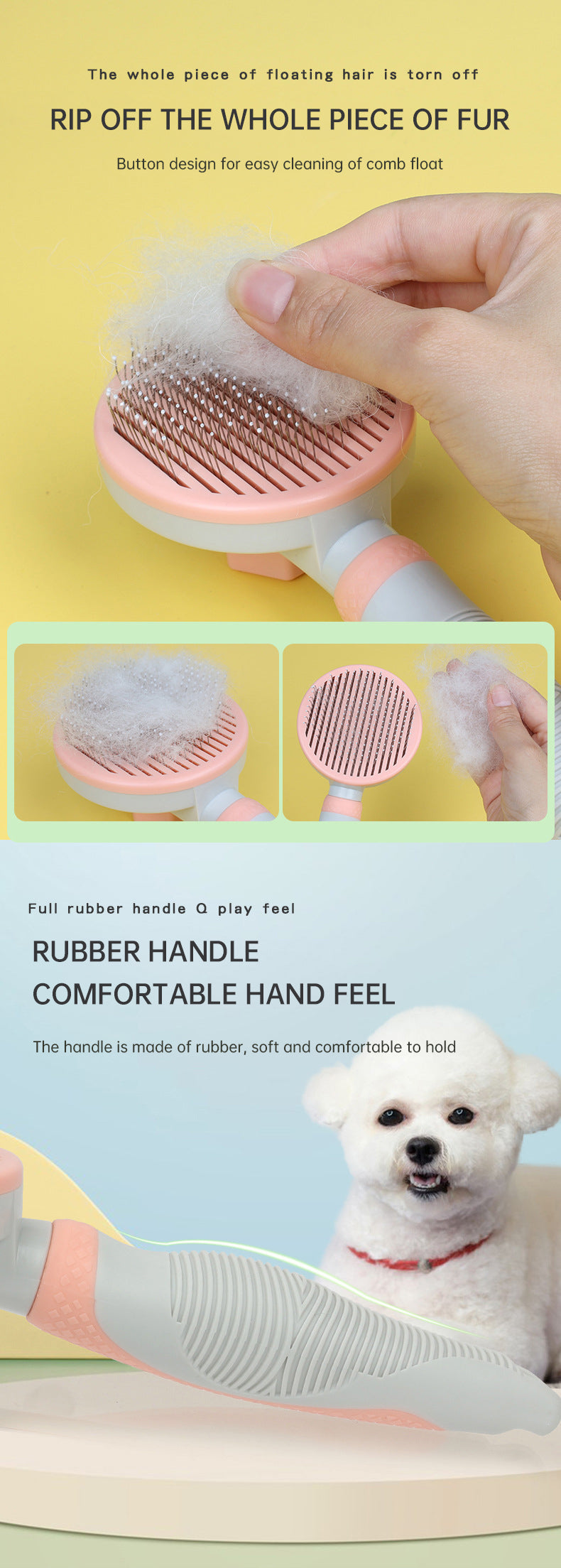 Self-Cleaning Slicker Brush for Dogs & Cats