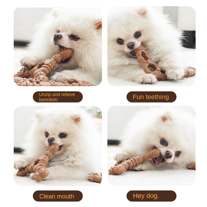 Bone-Shaped Chew Toy for Dogs - Durable Teeth Cleaning Stick