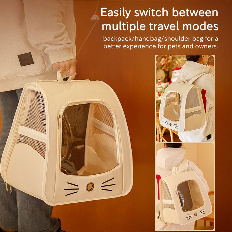 Breathable Mesh Pet Carrier Backpack for Small Dogs & Cats