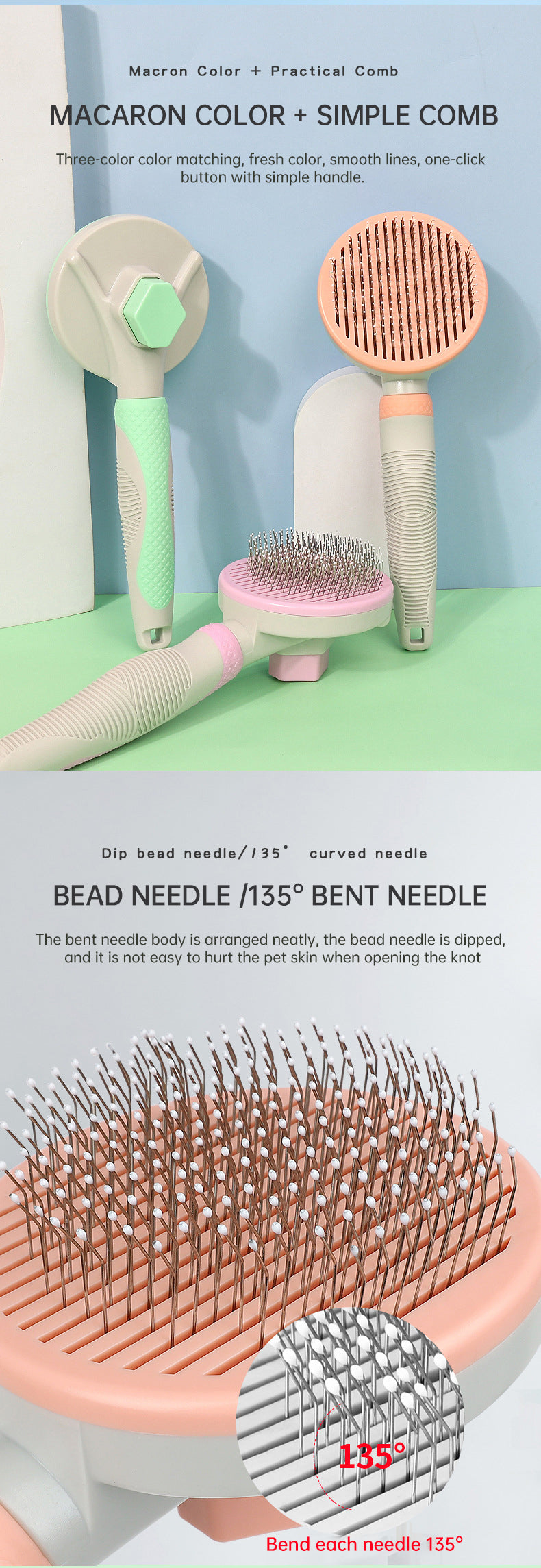 Self-Cleaning Slicker Brush for Dogs & Cats