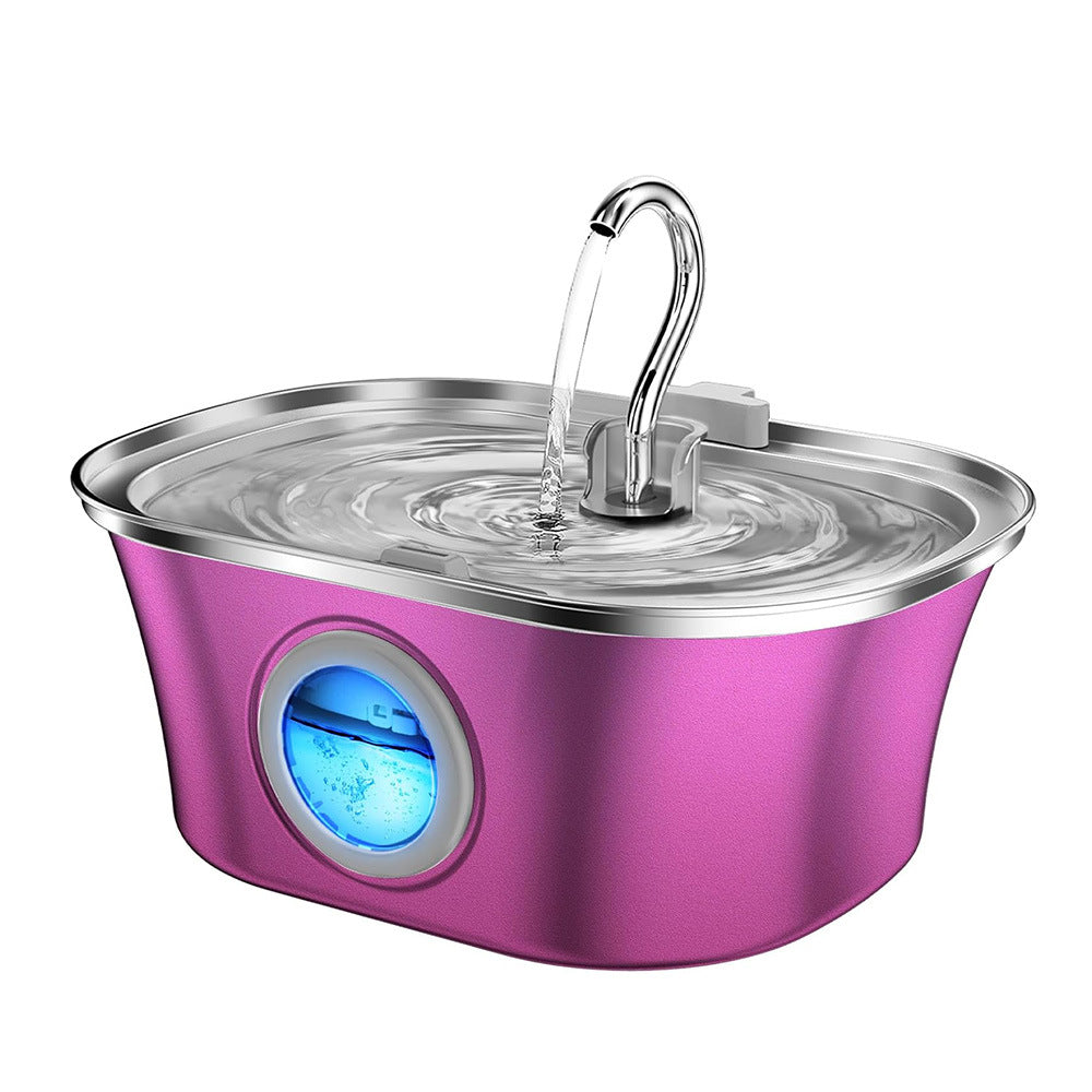 Stainless Steel Cat & Dog Water Fountain - 3.2L Filtered Pet Water Dispenser