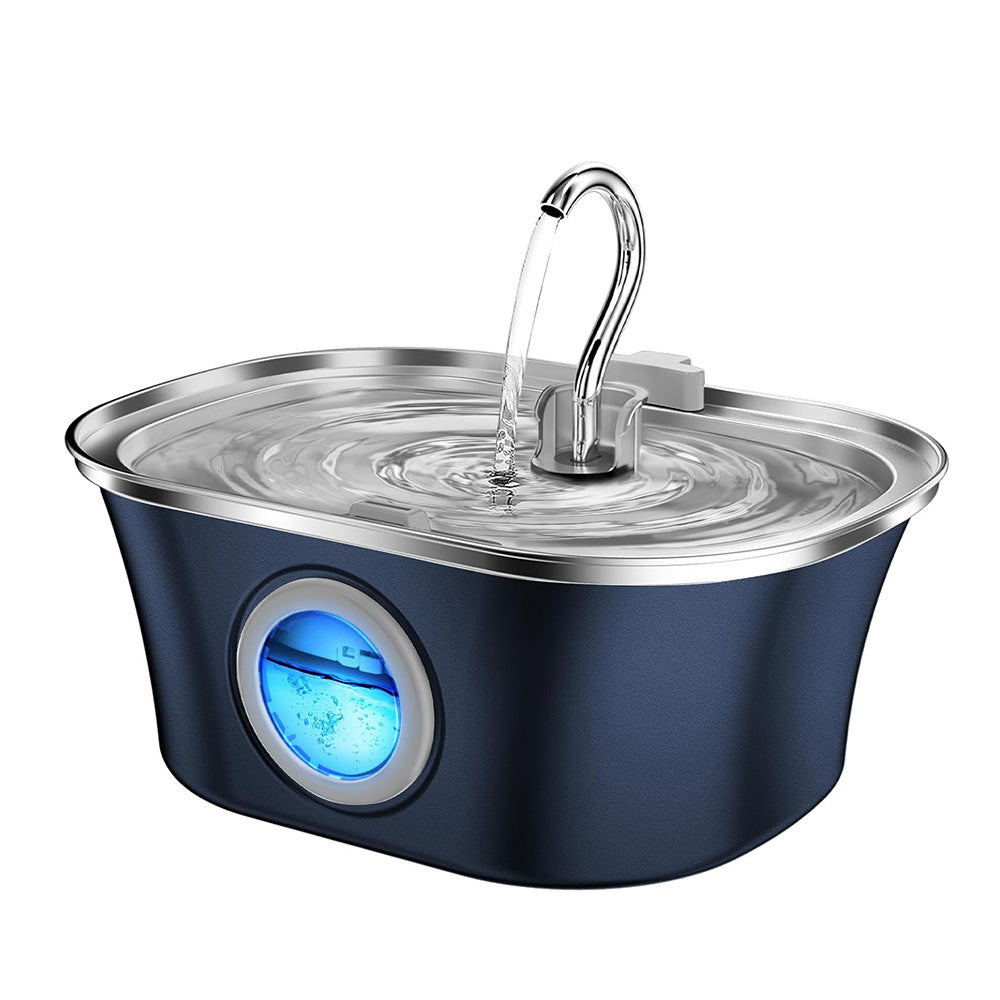 Stainless Steel Cat & Dog Water Fountain - 3.2L Filtered Pet Water Dispenser