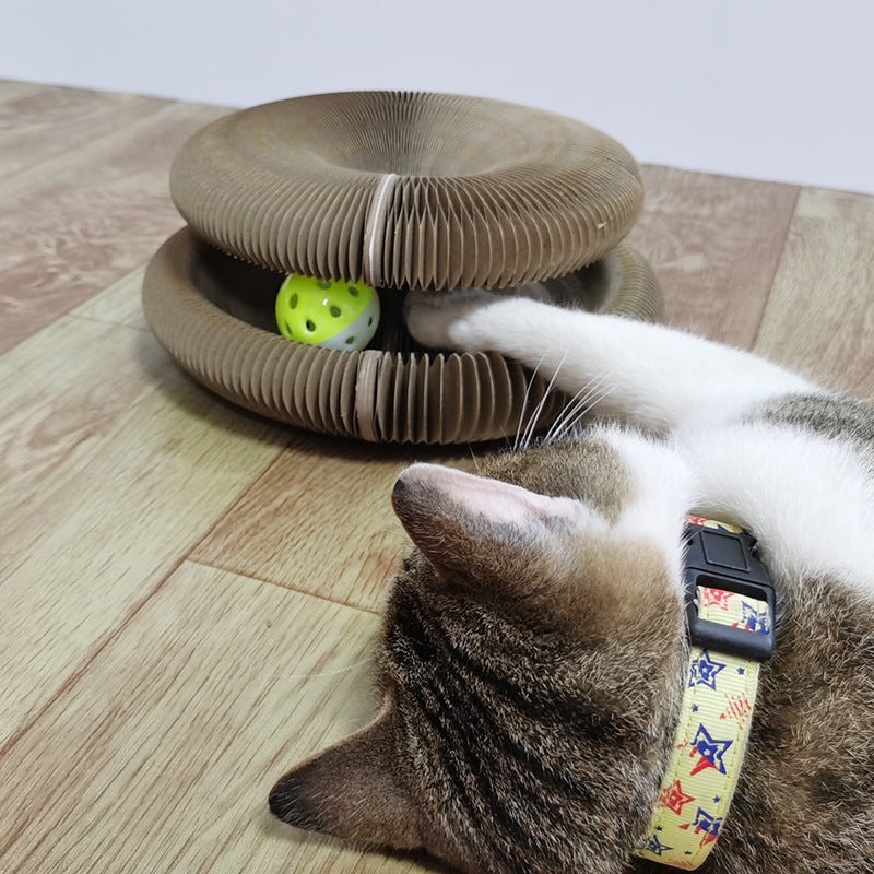 Cat Scratching Board with Bell & Climbing Frame