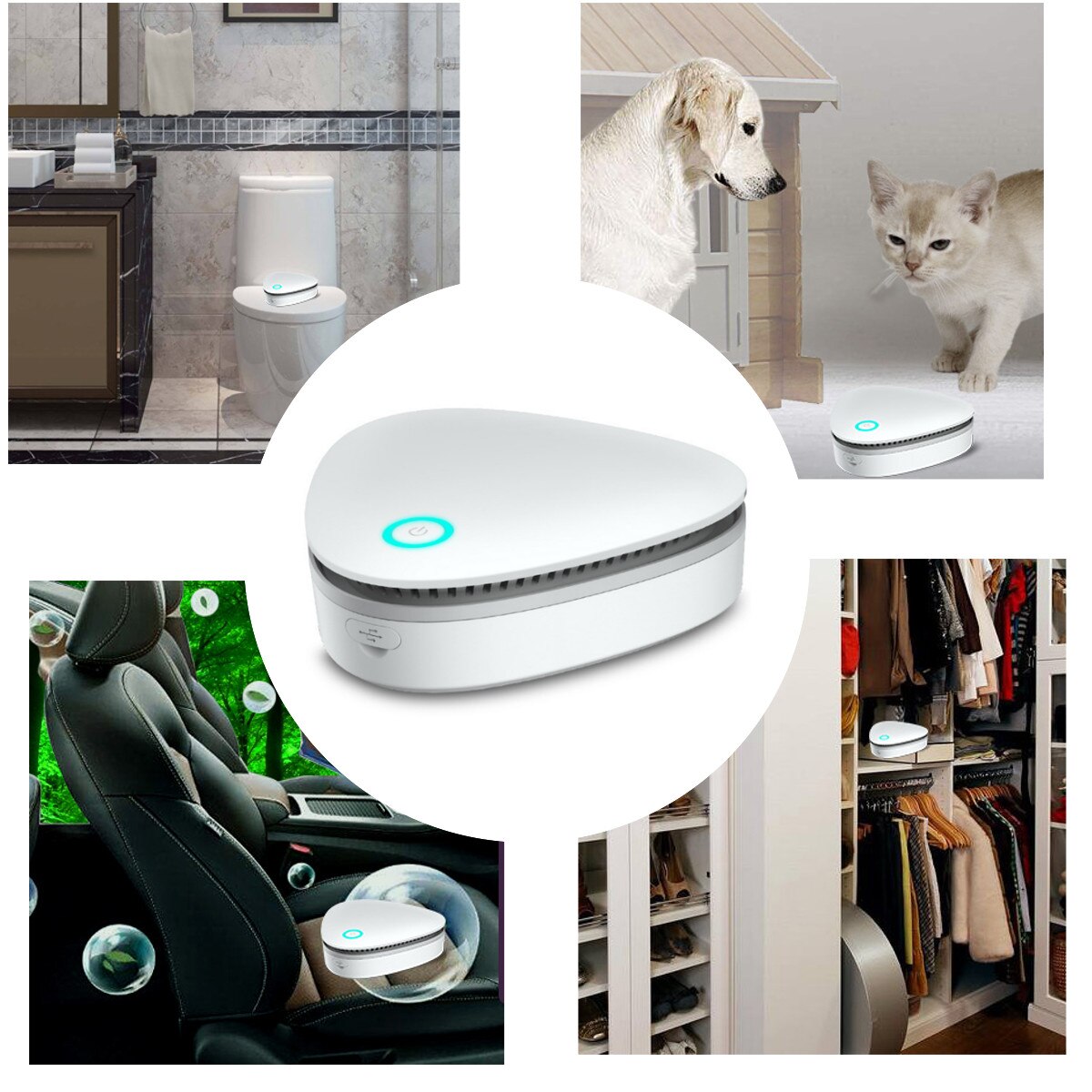 Portable USB Mini Air Purifier & Odor Eliminator for Pet Spaces