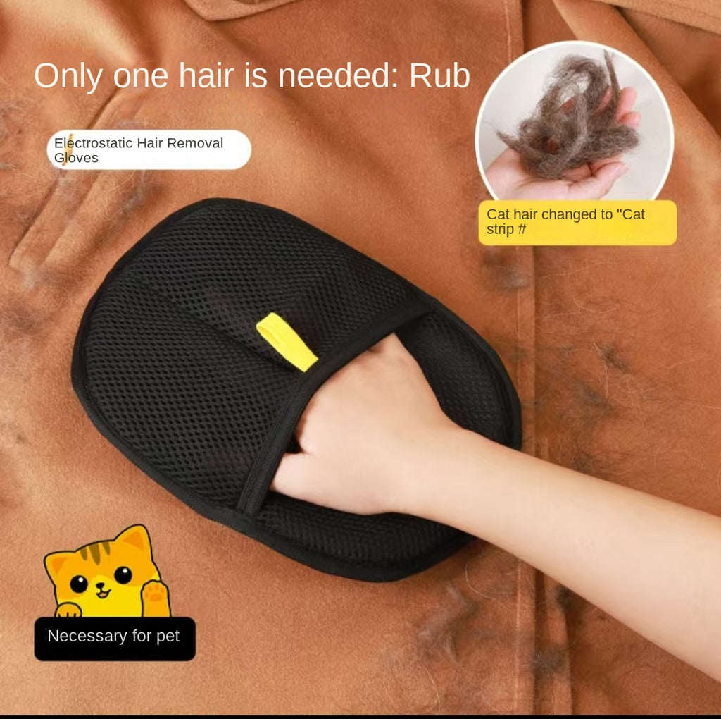 Pet Grooming Glove - Anti-Static Hair Removal for Cats & Dogs