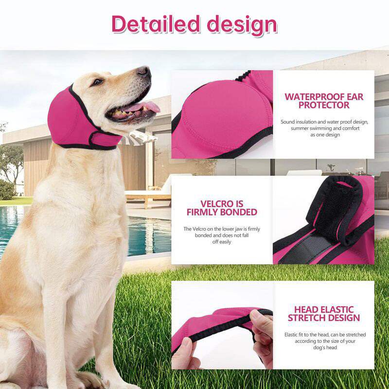Noise-Cancelling Dog Ear Muffs - Waterproof for Swimming & Grooming
