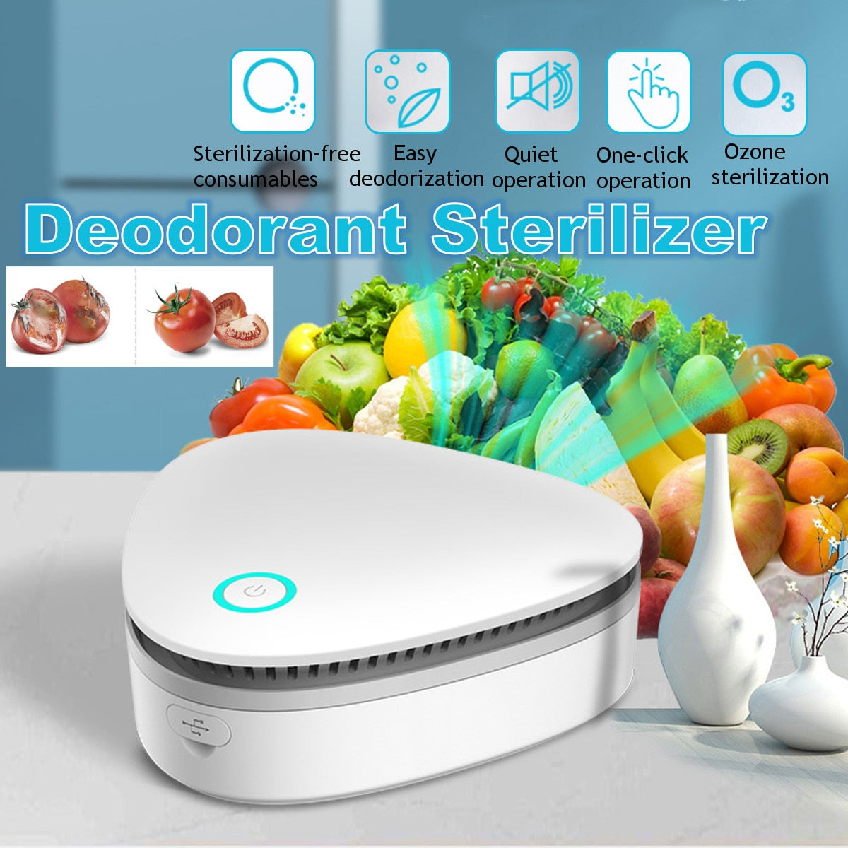 Portable USB Mini Air Purifier & Odor Eliminator for Pet Spaces