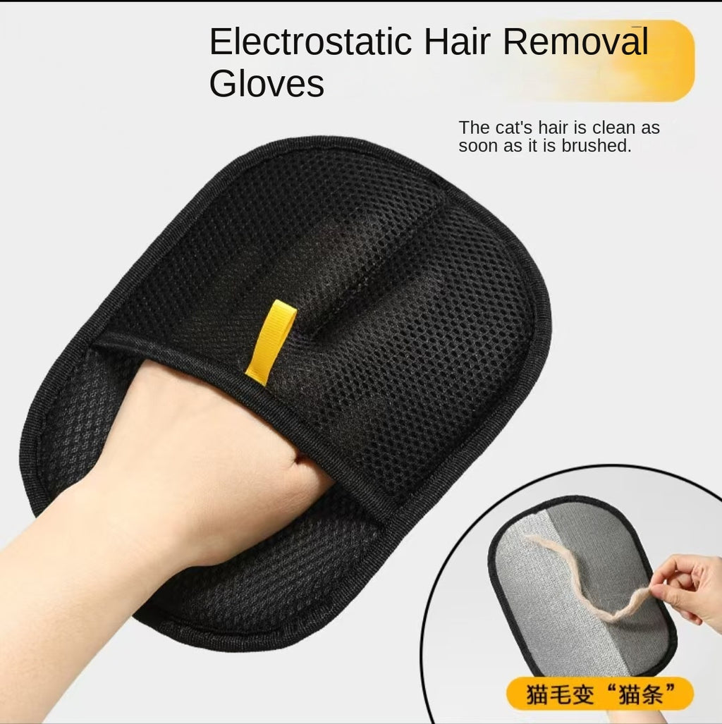 Pet Grooming Glove - Anti-Static Hair Removal for Cats & Dogs