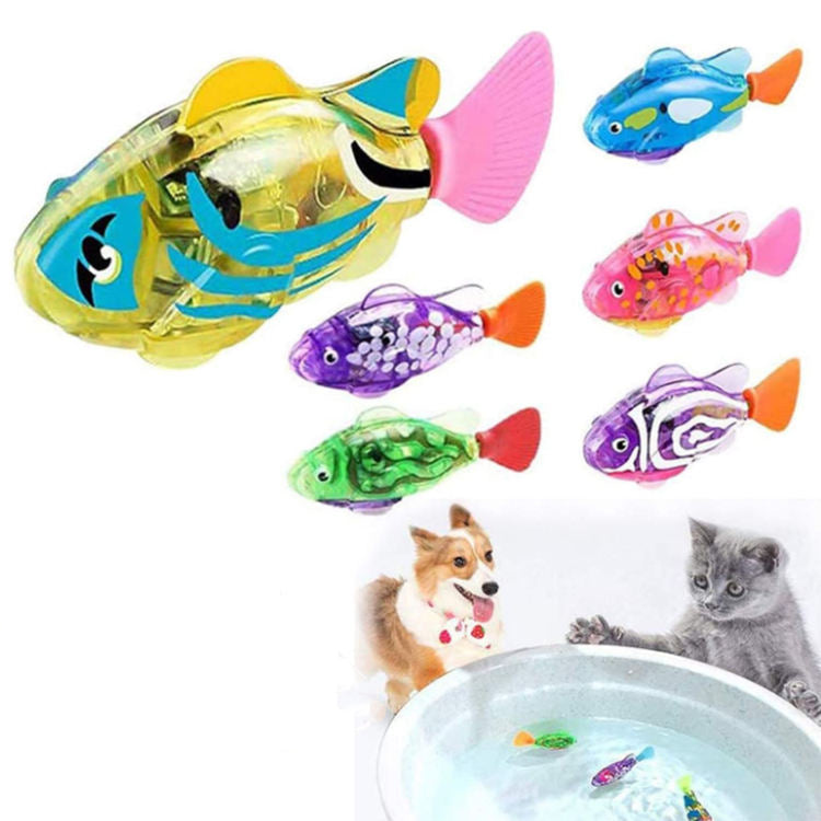 Interactive Robotic Swimming Fish Toy for Cats - Motion-Activated