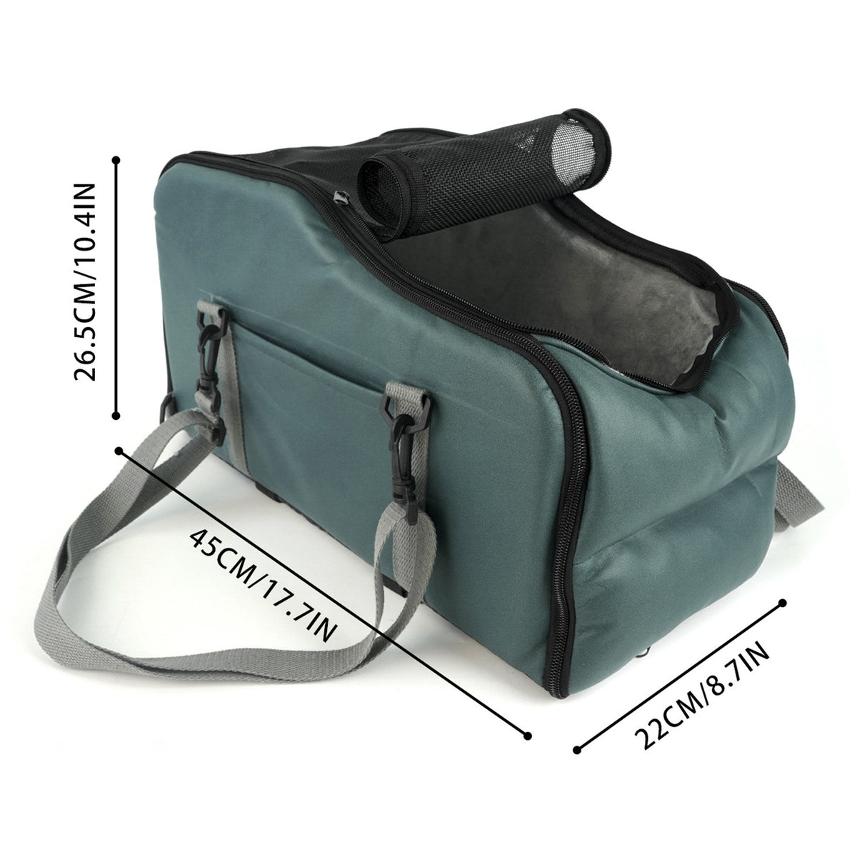 Portable Car Center Console Pet Bed - Travel Safety Seat for Small Dogs