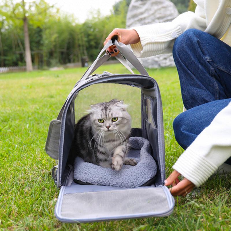 Foldable Cat & Small Dog Travel Backpack - Breathable Pet Carrier