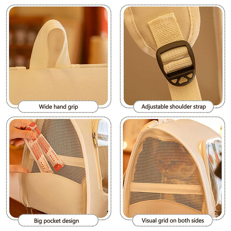 Breathable Mesh Pet Carrier Backpack for Small Dogs & Cats