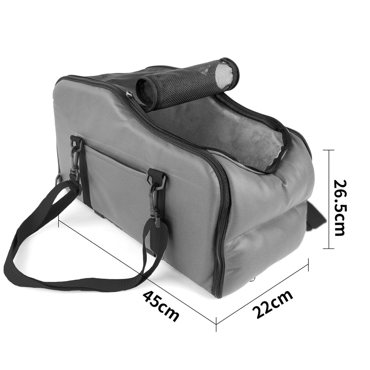 Portable Car Center Console Pet Bed - Travel Safety Seat for Small Dogs